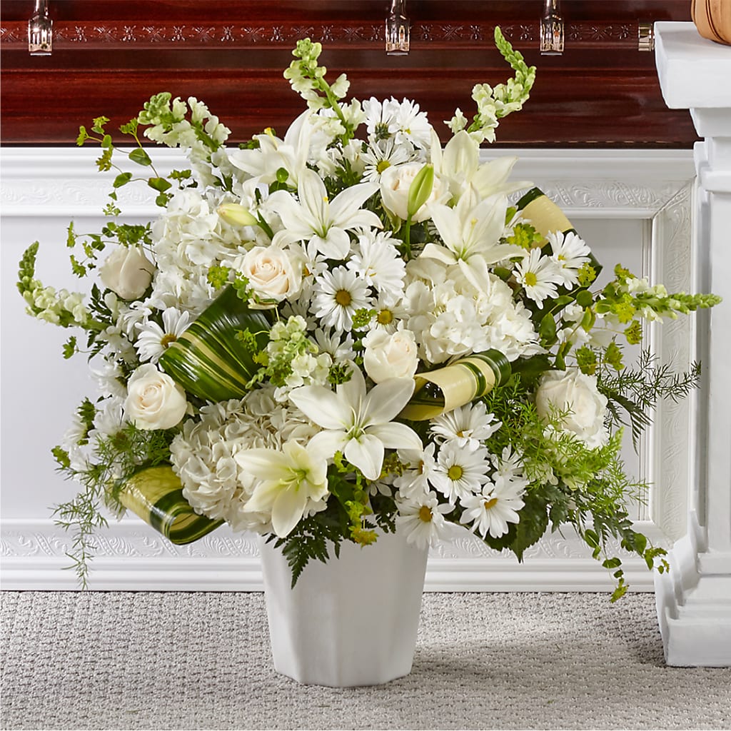 Thoughts of Tranquility Floor Basket – Flowers On The Vine - Parma, Parma OH
