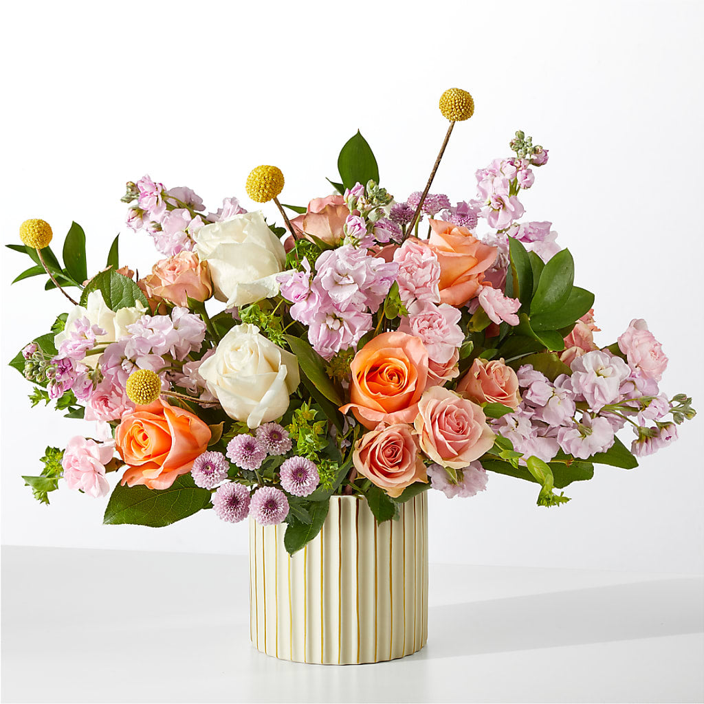 French Market Bouquet with Ivory Vase – Flowers On The Vine - Parma, Parma OH